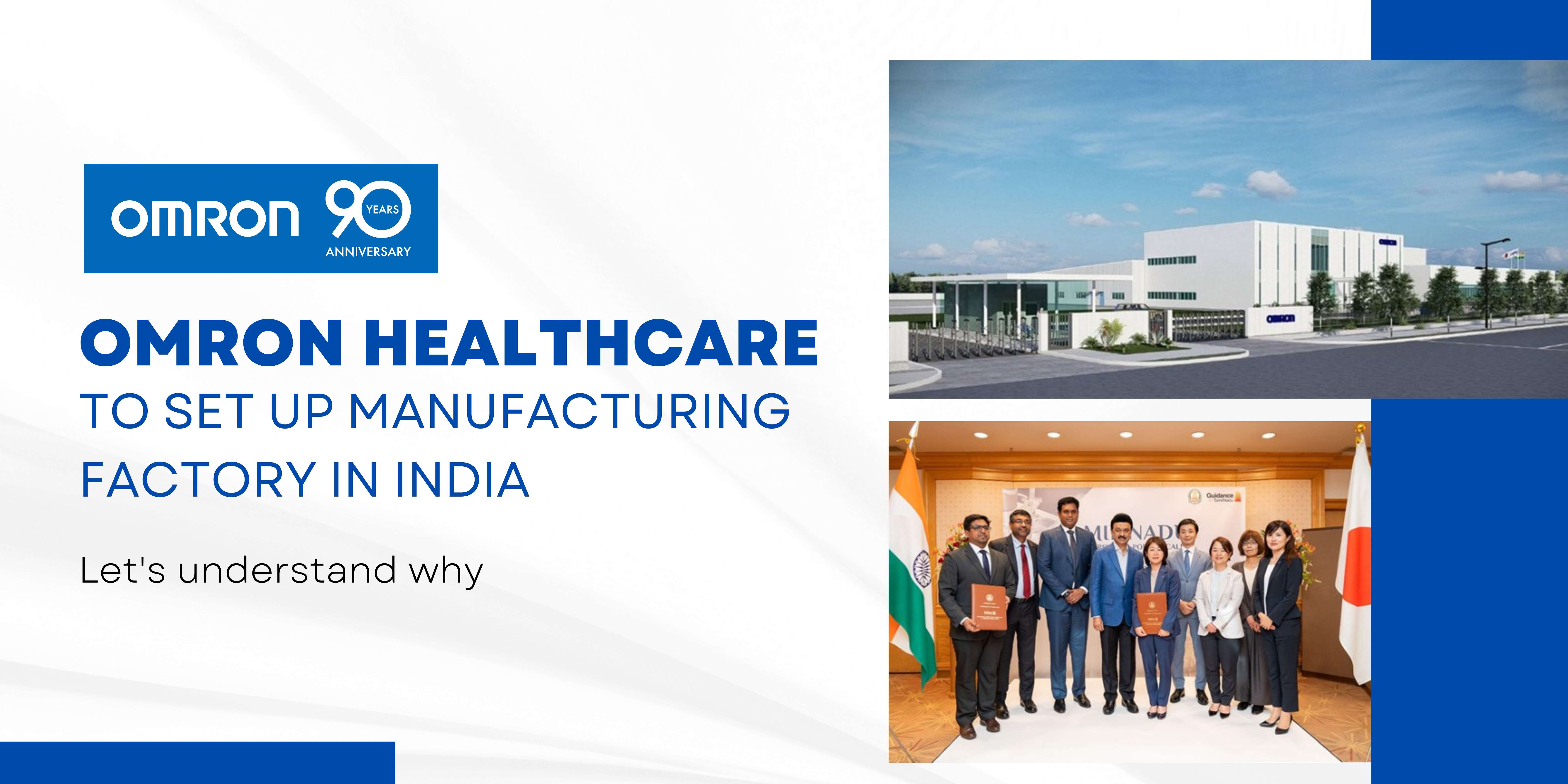 OMRON Healthcare to Set Up Its First Manufacturing Factory in India