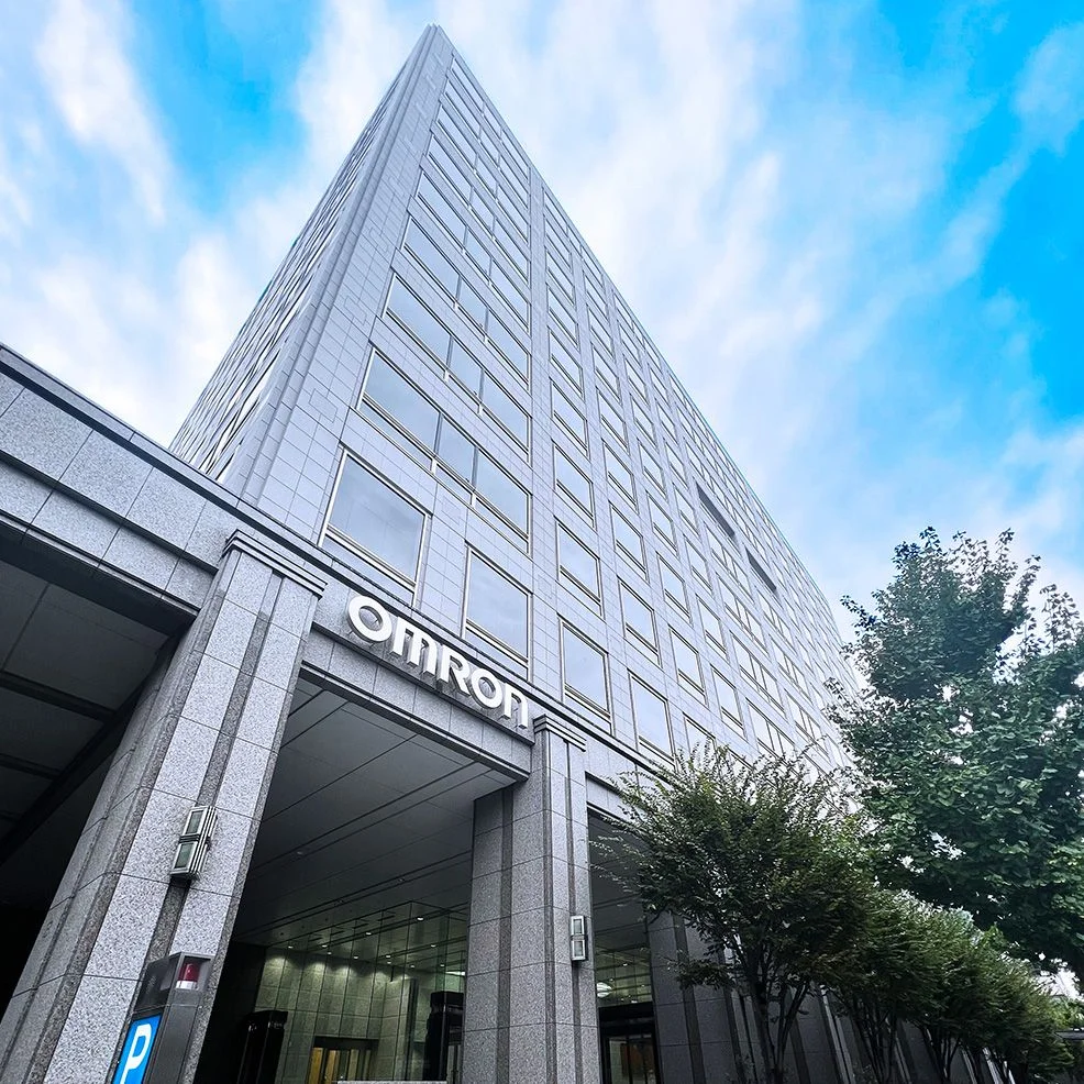 The exterior of Omron's headquarters