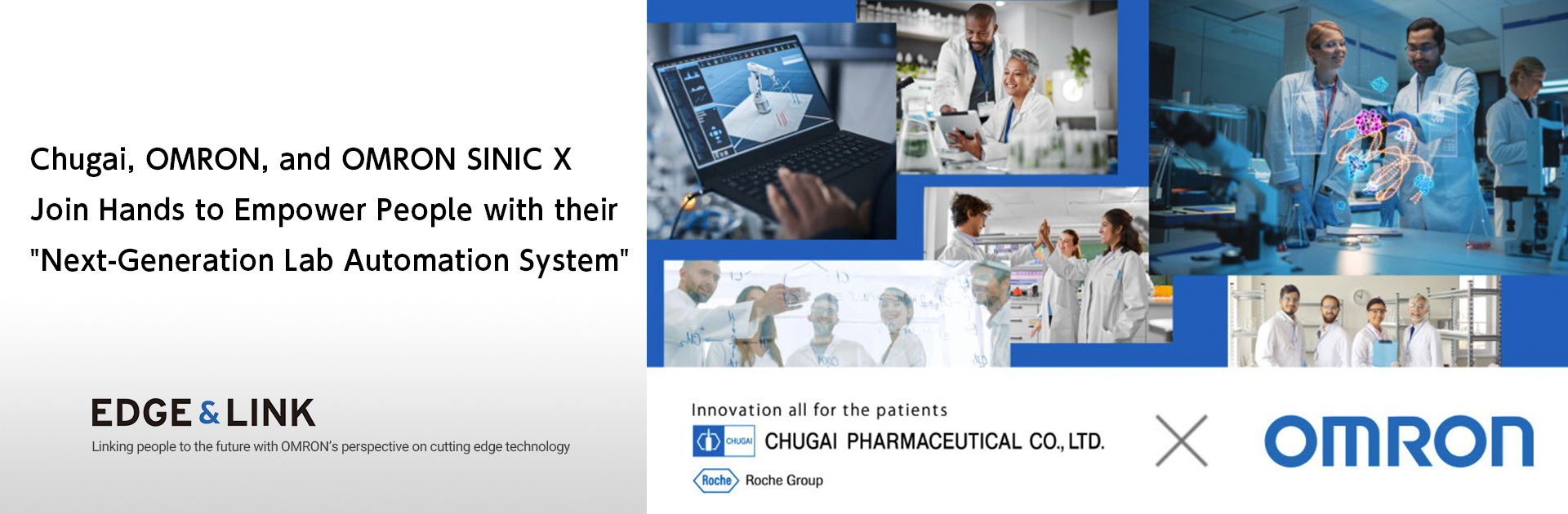 Chugai, OMRON, and OMRON SINIC X Join Hands to Empower People with their Next-Generation Lab Automation System