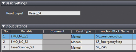 Fig. 3 Parameter setup window of input part