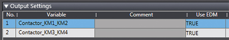 Fig. 5 Parameter setup window of output part