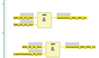 Fig. 8 Generated program of logic operating part