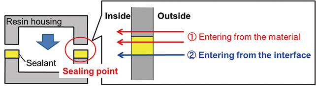 Fig. 1 Schematic of Saltwater Penetration from the Seal