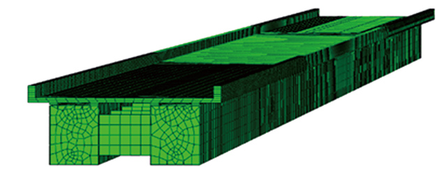 Fig. 17 Numerical Model of the Entire Girder