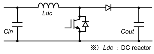Fig. 3 shows a typical circuit configuration of the single-phase boost chopper: