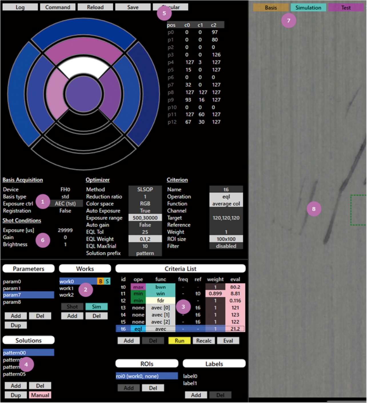 Fig. 2 UI of the lighting optimization demonstration system created