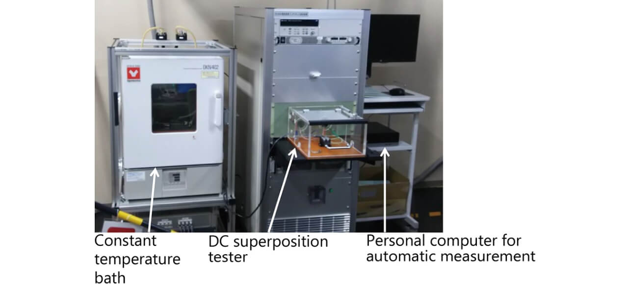 Fig. 8 Equipment group for DC superposition property measurement