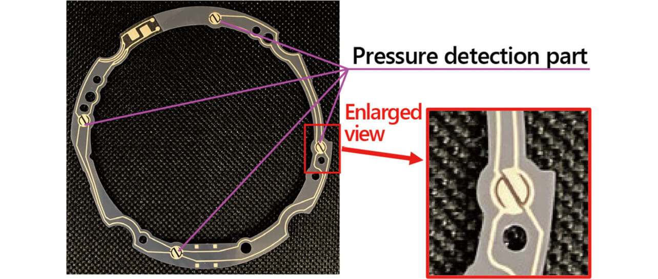 Fig. 7 Top view of pressure sensor