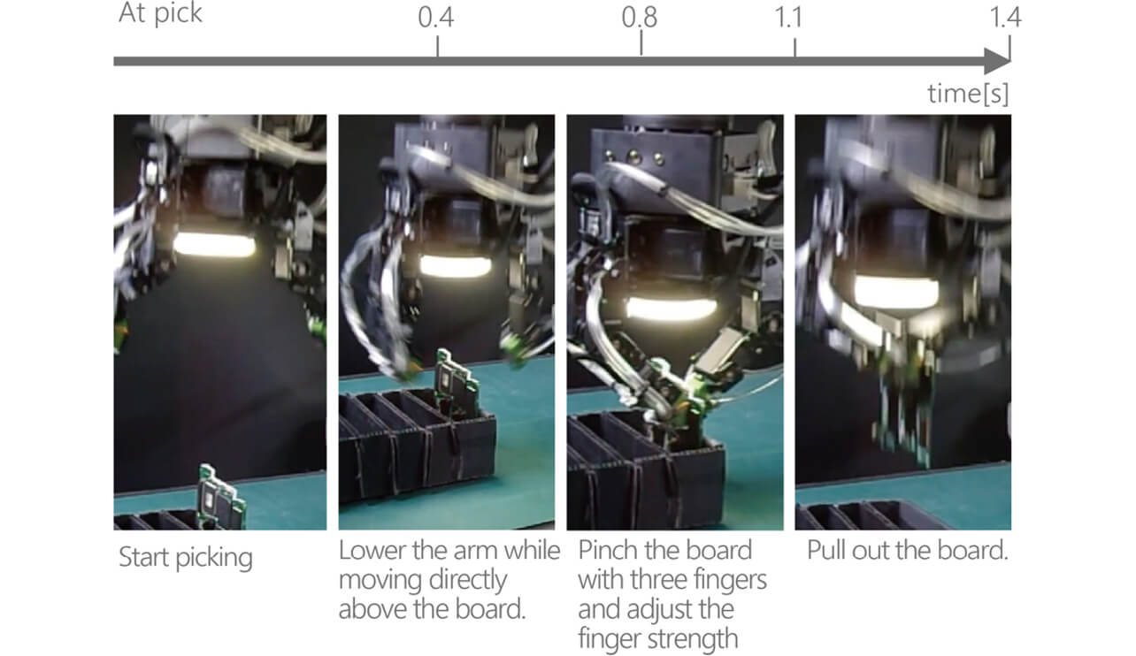 Fig. 11 Picking of Printed Circuit Board in Experiment 2