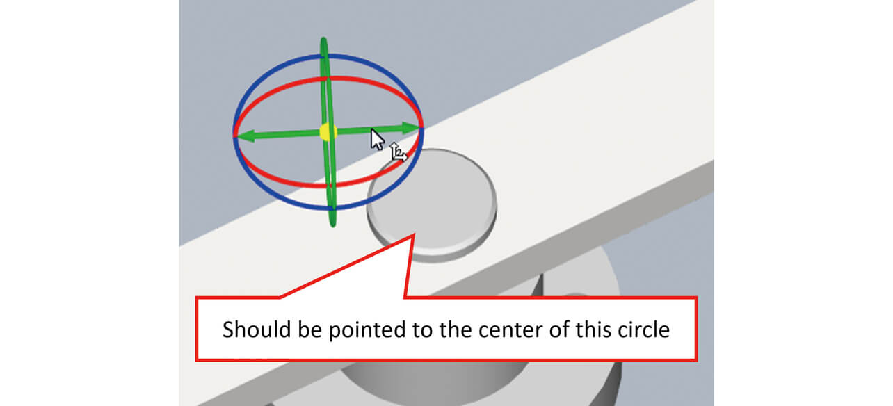 Fig. 8 Setting a joint position using mouse operations