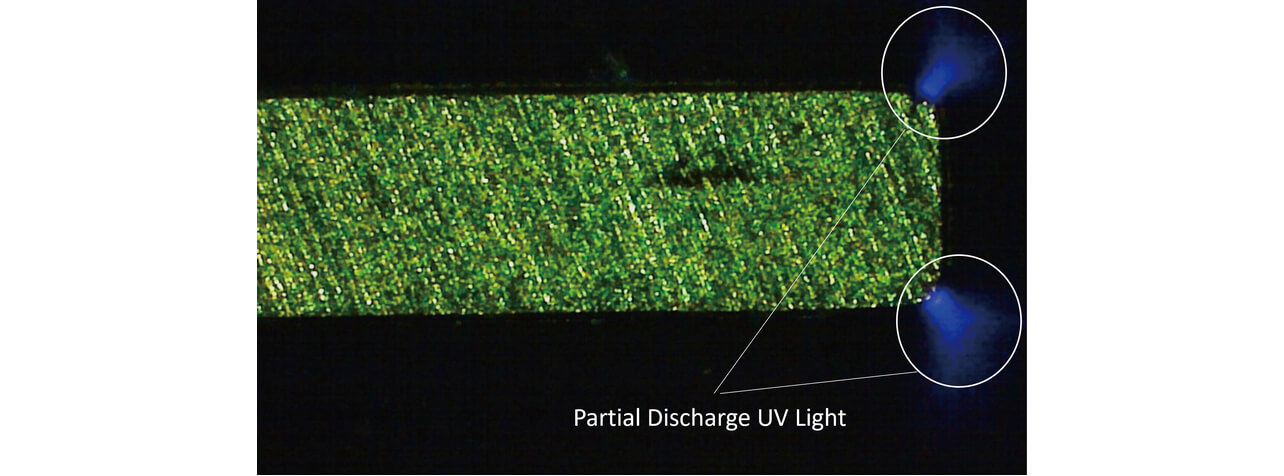 Fig. 12 UV photograph of partial discharge