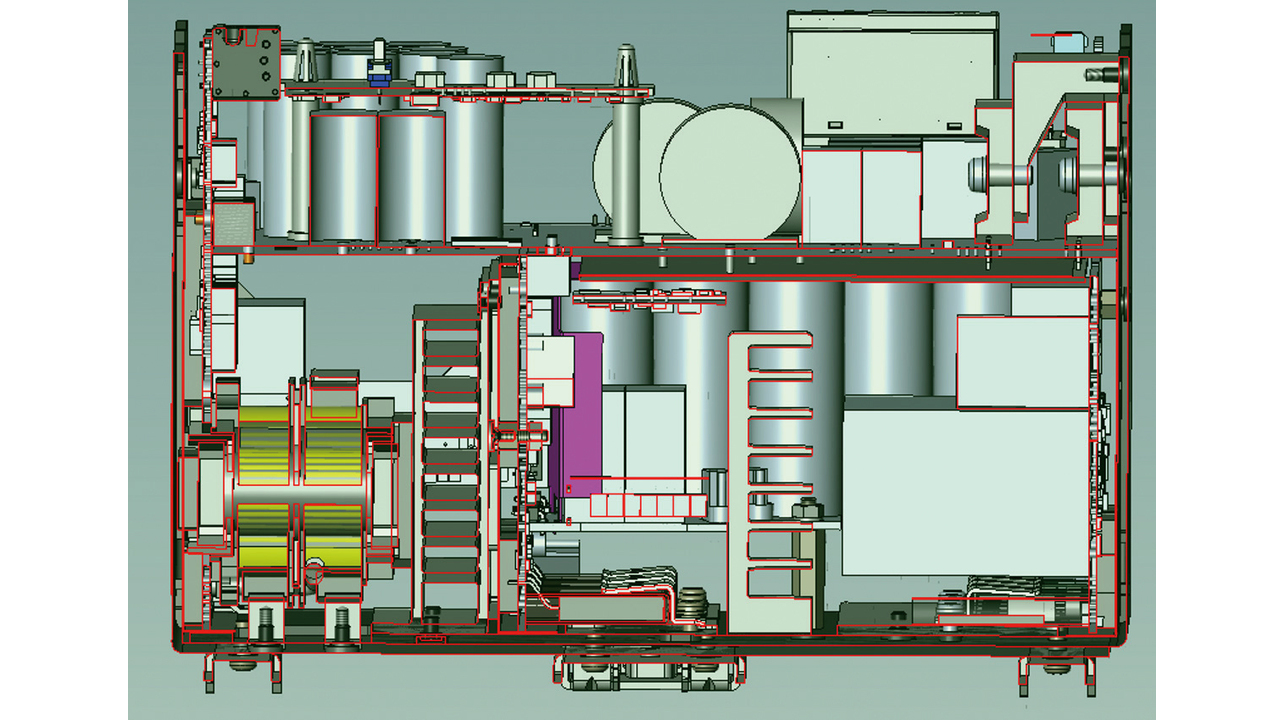 Fig. 4 Internal structure of a 2 kW power supply unit