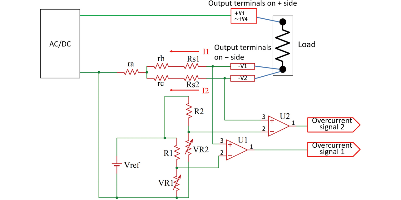 Fig. 19 Detailed circuit of terminal block overcurrent protection (before improvement)