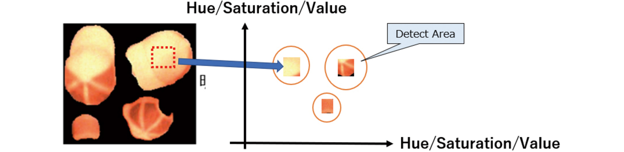 Fig. 2 Color detection area setting