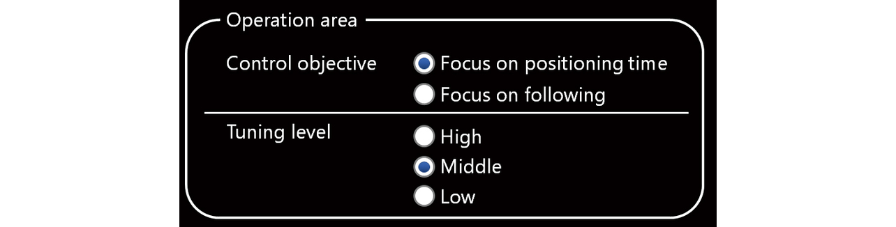 Fig. 2 Screenshot of the user interface for Advanced Auto-Tuning