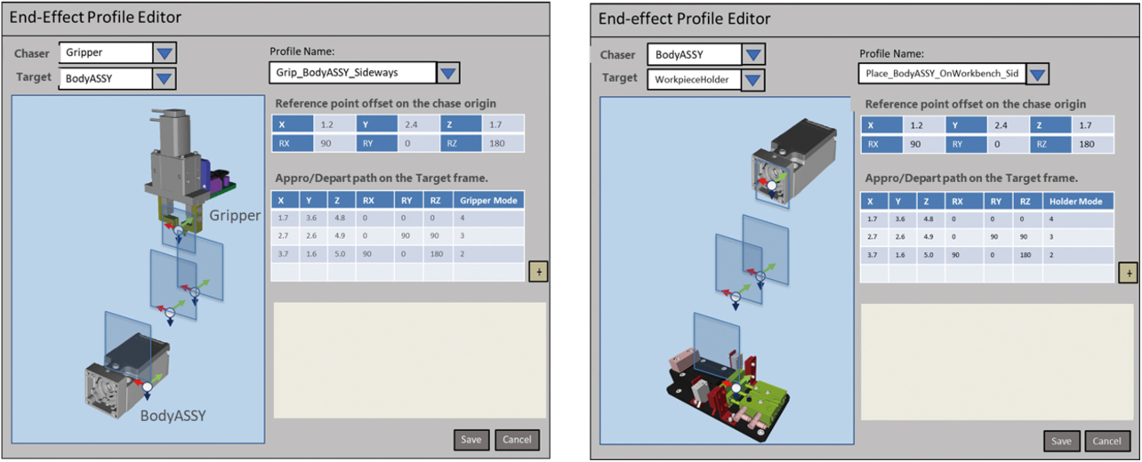 Fig. 9 Settings screen of the prototyped End-effect Profile Editor