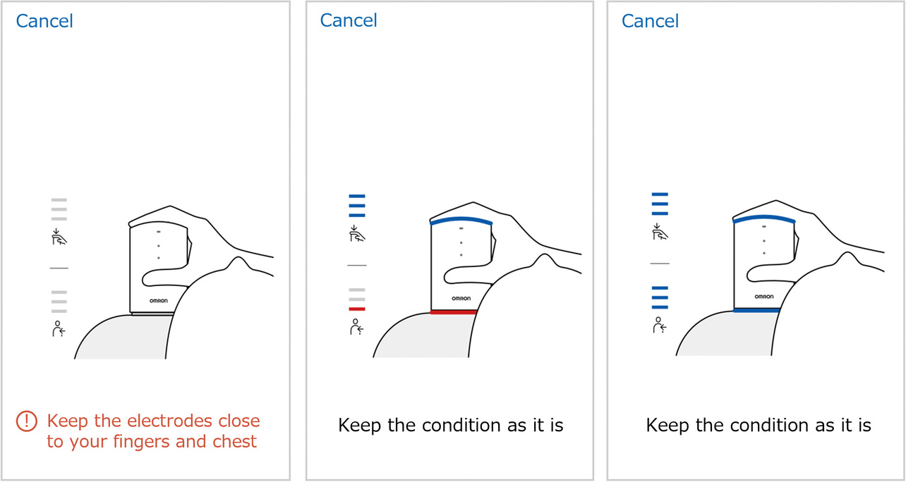 Fig. 13 App’s contact resistance feedback screen