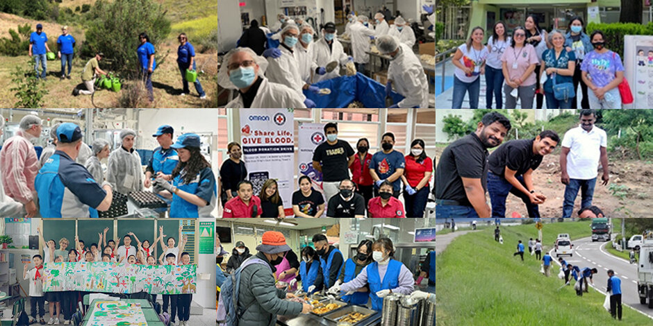 Companies and Communities Joining Hands to Shape the Future. OMRON Employees the World Over Resolving Social Issues through Volunteer Activities