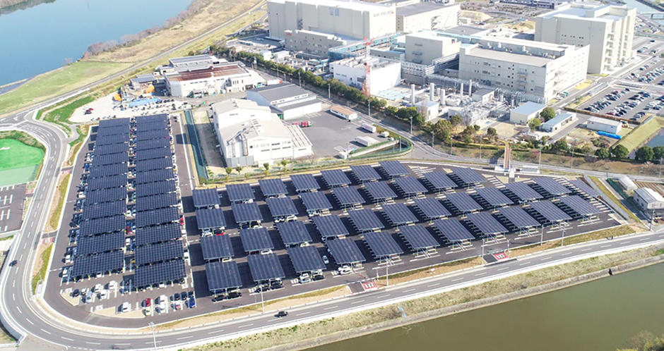 Japan's Largest Carport Photovoltaic System by Murata Manufacturing and OMRON