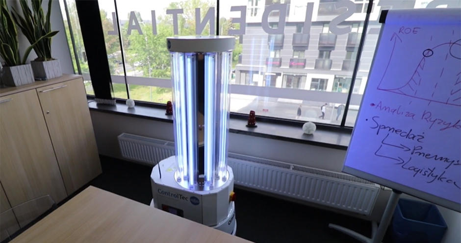 Protecting Health and Safety by Automating Disinfection Services with UV-Equipped Mobile Robots