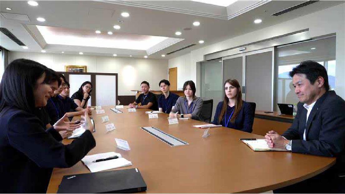 Scene from a small-group meeting with employees