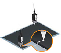 Position inspection of film lamination