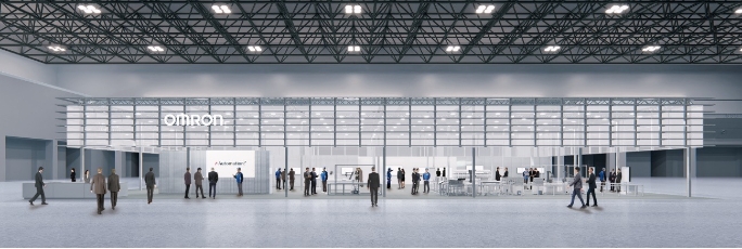 [Artist’s Rendition of iREX 2023 OMRON Booth]