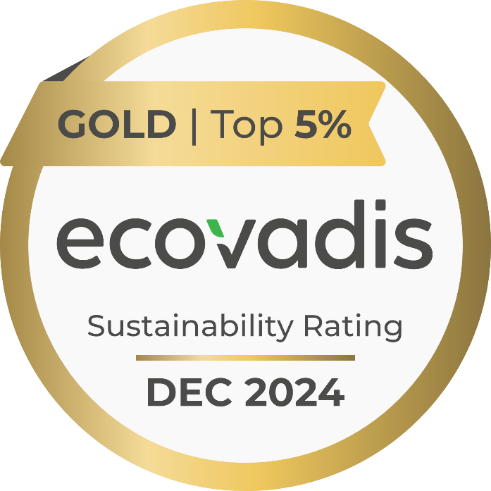 GOLD Top5% 2024 ecovadis Sustainability Rating