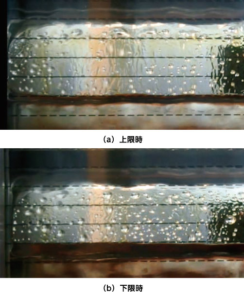 図12　2次噴流高さとガラス板接触