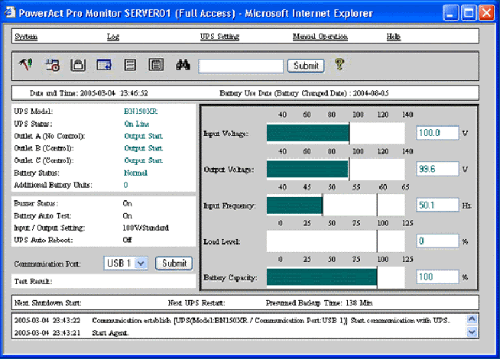 PowerAct Pro 英語画面