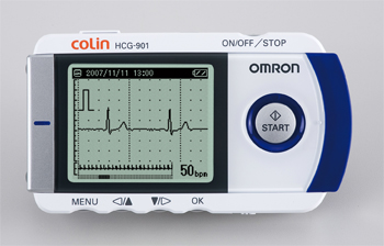 自覚症状があるとき等の心電図が簡単に記録できる携帯心電計 携帯心電計