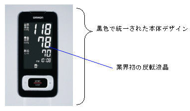 業界初の反転液晶を搭載｛HEM-7301-IT（K）｝
