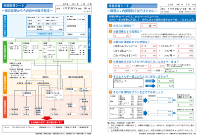 『標準的な健診・保健指導プログラム 保健指導における学習教材集』より抜粋改変〔保健指導用シート〕