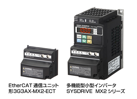 EtherCAT通信ユニット　形3G3AX-MX2-ECT／多機能型小型インバータ SYSDRIVE MX2シリーズ