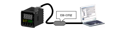 USB通信変換ケーブル接続でパソコンから電源供給/パラメータ設定