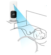 ベットサイドに置くだけで、睡眠を測定