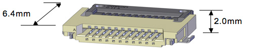 形XF3M　回転バックロック式FPC/FFC用コネクタ
