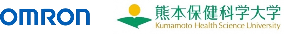 omronロゴ　熊本保健科学大学ロゴ