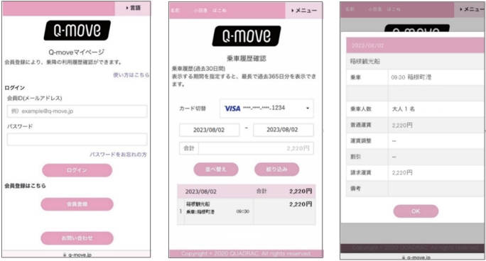 Q-moveサイトのご利用イメージ